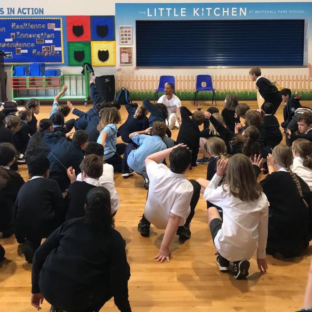 Capoeira workshop in a primary school
