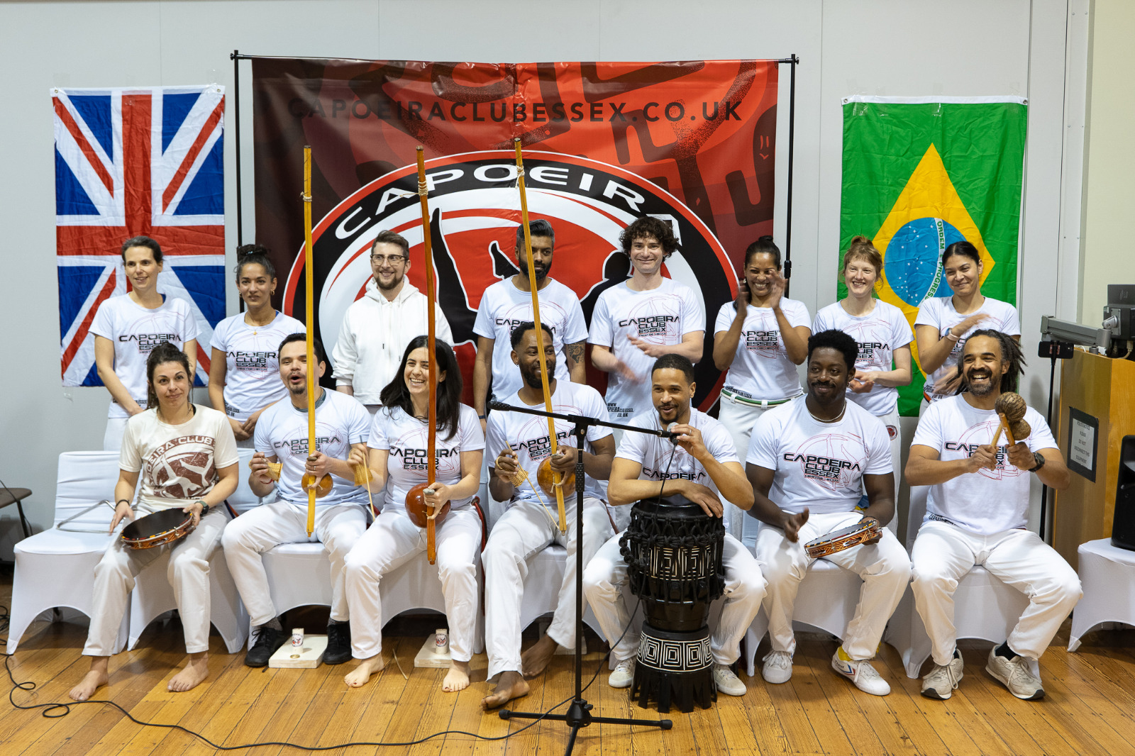 Adults training at Capoeira Club Essex Bate o Tambor