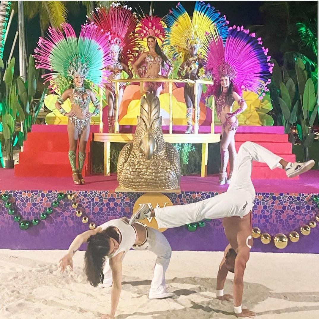 Live Capoeira performance at the Waldorf Astoria Maldives